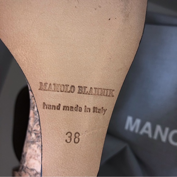 Manolo Blahnik Taupe Wedge Elastic Strap Espadrilles New Size 38 - Picture 6 of 10